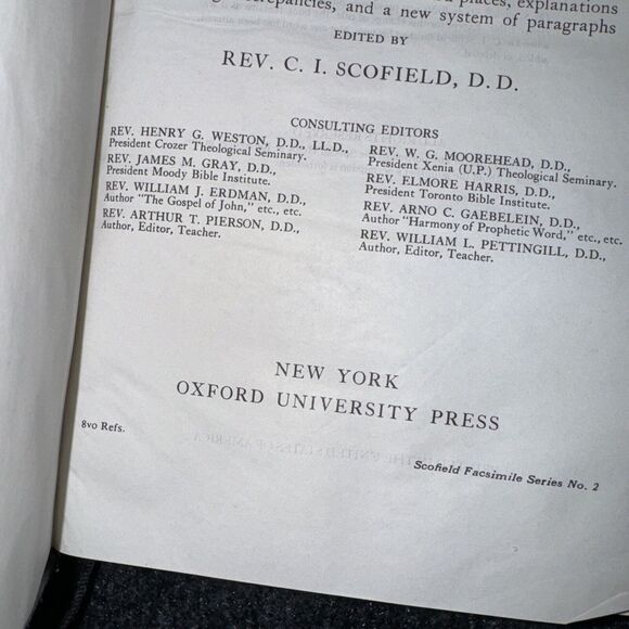 Oxford Scofield Study System Bible KJV 281 PBB HIC 8vo Refs Black Leather USED - Picture 5 of 16